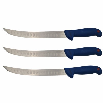 Set trei cutite de bucatar DEPOX&amp;reg;, Chef&amp;#039;s Knife, otel inoxidabil, 38 cm, albastru foto
