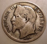 J.061 FRANTA NAPOLEON III 1 FRANC 1867 A ARGINT