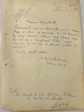 Mihai Beniuc - document vechi - manuscris, semnatura olografa