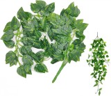 Set 2 plante de iedera agatatoare artificiala Sinzau, plastic/fier, verde, 90 cm