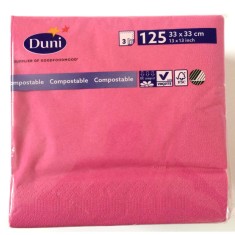 Servetele Fucsia pentru Masa Duni, 125Buc/Pachet, 33x33 cm, 3 Straturi, Servetele, Servetele de Hartie, Servetele din Hartie, Servetele de Masa, Serve foto