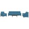 vidaXL Set de canapele cu perne, 4 piese, albastru, catifea