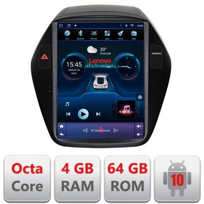 Navigatie HHyundai IX35 2010-2015 tip tesla radio gps internet 8 Core 4+64 360 4G carplay android auto kit-tesla-361+EDT-E42 CarStore Technology