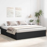 Cadru pat, negru, 180x200 cm, Super King Size