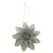 Decoratiune Craciun AK4421112, tip floare, argintiu + auriu, plastic, set 2 buc