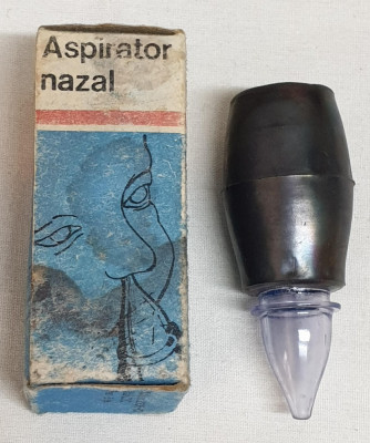 ASPIRATOR NAZAL la cutie originala anul 1983 CEAUSESCU - piesa de colectie foto