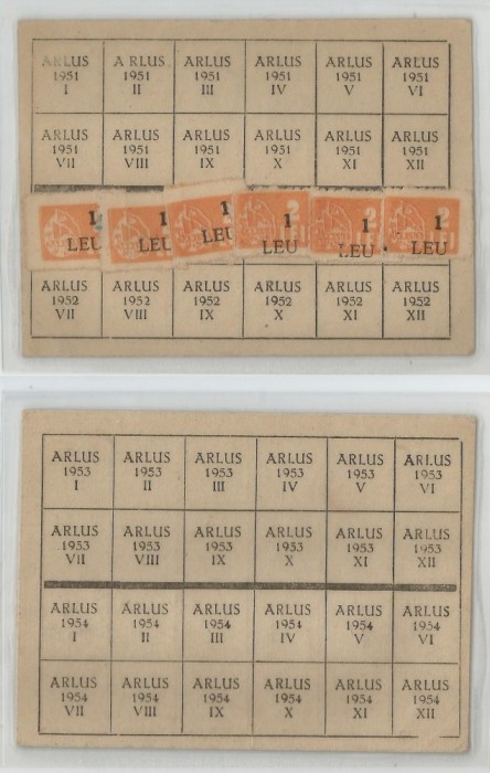 Romania, Tichet de cotizatie ARLUS (I), 1952