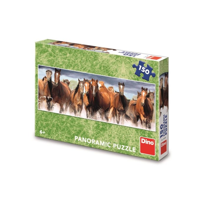 Puzzle 150 piese, panoramic, Cai &ndash; DINO TOYS