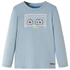 Tricou copii m&acirc;neci lungi,, albastru deschis, 116, vidaXL