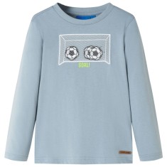 Tricou copii m&acirc;neci lungi,, albastru deschis, 116