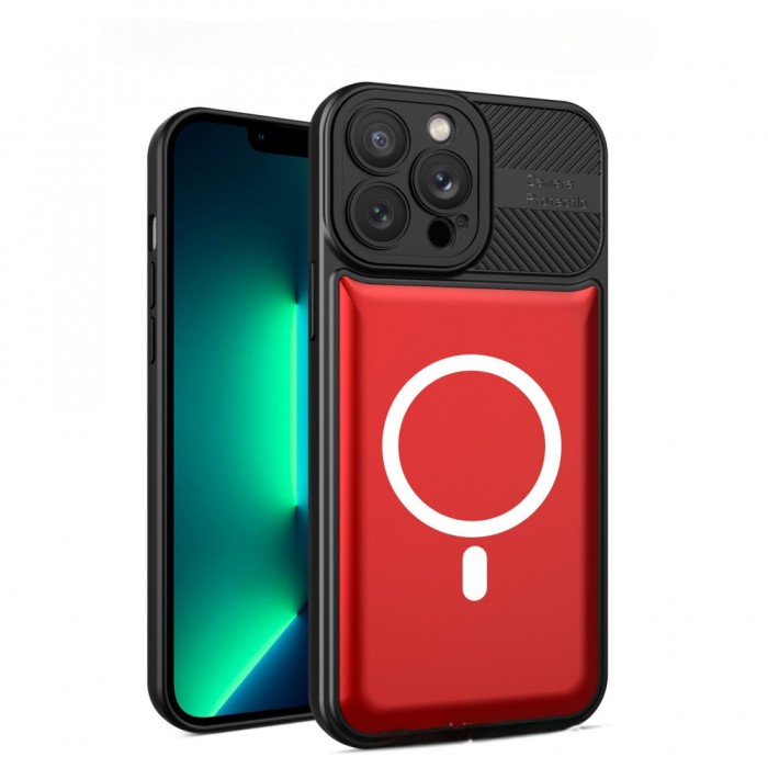 Husa husa urban armor pentru samsung a23 5g rosu, suport auto magnetic, protectie antisoc, flippy