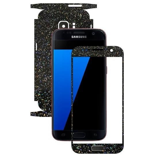 Set Folii Skin Acoperire 360 Compatibile cu Samsung Galaxy S7 - ApcGsm Wraps Galactic Rainbow