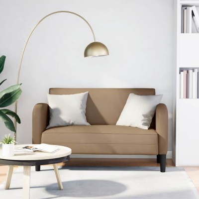 vidaXL Canapea cu două paturi Cappuccino 110 cm piele artificială 4100540 foto
