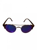 Ochelari de soare dama, Animal print, Metal, Albastru, Oem