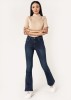 Blugi Dama Evazati Albastru Inchis Nina Carter Denim Talie Inalta Bumbac Elastan