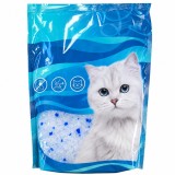 Cumpara ieftin Asternut pentru pisici 1,5 kg din silicat, granule alb-albastre super absorbante