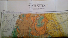 Covasna. Harta Geologica 1:200.000. Nu contine carte - Institutul Geologic, 1968 foto