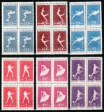 Romania 1960, LP 499, Jocurile Olimpice Roma II, seria in blocuri de 4, MNH!, Sport, Nestampilat