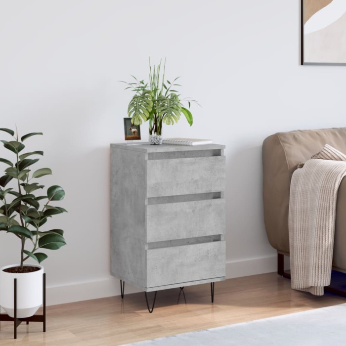 vidaXL Servantă, gri beton, 40x35x70 cm, lemn prelucrat