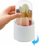 Organizator rotativ pentru pensule de machiaj cu capac Cutie de depozitare pentru perii cosmetice pentru masa de toaleta