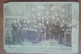 Fotografie pictura pe carton, cabinetul de ministri la 2 ianuarie 1870, care va declara razboi Prusiei
