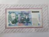 Norvegia 50 Kronor 1995,noua,emisa de Banca Norvegiei-raritate