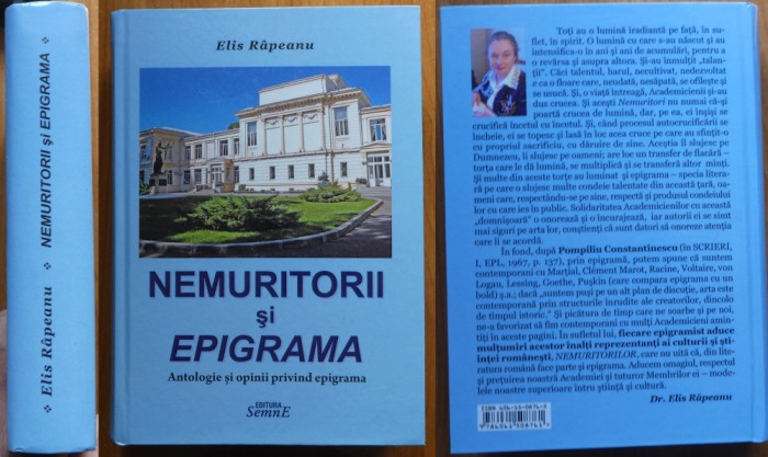 Elis Rapeanu , Nemuritorii si epigrama ; Antologie si opinii privind epigrama