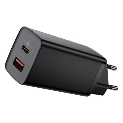 Baseus GaN2 Lite Fast 65W USB / USB Tip C &amp;Icirc;ncărcare Rapidă 3.0 Livrare Energie (nitrură De Galiu) Negru (CCGAN2L-B01) foto