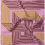 Cumpara ieftin Batic Matase Naturala Lila Greek Geometrical 90x90 cm, Esarfa Dama, Fabricat in Italia
