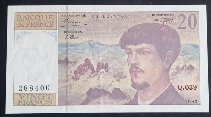 Franța, 20 Franci 1993.