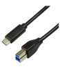 Cablu USB 3.0 B mufa - USB type C mufa 2m negru LOGILINK CU0163