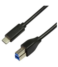 Cablu USB 3.0 B mufa - USB type C mufa 2m negru LOGILINK CU0163
