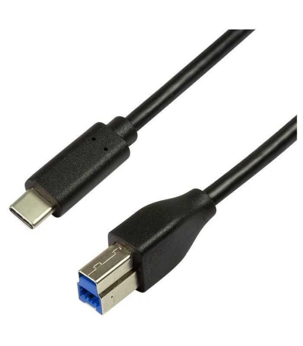 Cablu USB 3.0 B mufa - USB type C mufa 2m negru LOGILINK CU0163