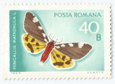 **Romania, LP 703/1969, Fluturi, eroare, MNH foto