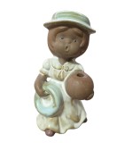 FIGURINA MICUȚĂ VINTAGE CU SUPORT PENTRU IMORTELA DIN CERAMICĂ