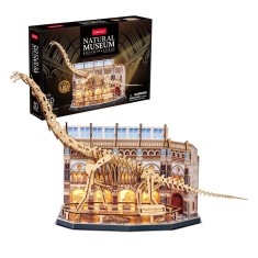Cubic Fun - Puzzle 3D cu LED muzeul natural Brachiosaurus 217 piese foto