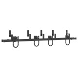 Cumpara ieftin Set feronerie pentru usa glisanta, negru, 183 cm, otel