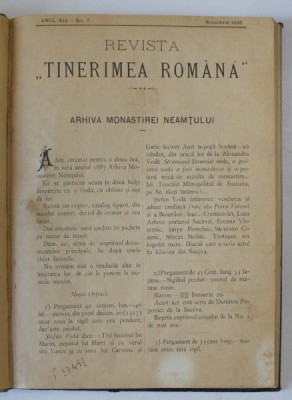 REVISTA &amp;#039;&amp;#039; TINERIMEA ROMANA &amp;#039;&amp;#039; COLEGAT DE 6 NUMERE , ANUL XIII , 1895 - 1896 foto