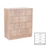 Cumpara ieftin Comodă Miami cu 4 sertare 80x92 cm stejar sonoma-stejar sonoma