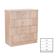 Comodă Miami cu 4 sertare 80x92 cm stejar sonoma-stejar sonoma