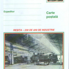 Romania-Intreg postal CP necirculat 2001- Resita - 230 de ani de industrie