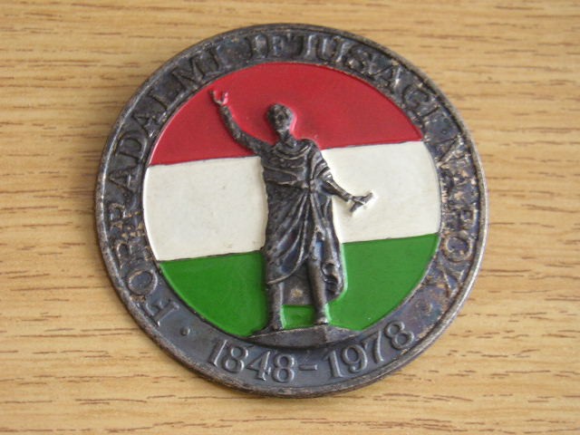 QW9 N8 11- insigna - tematica istorica - Forradalmi ifusagi napok - Ungaria - 1978