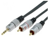 Cablu Jack 3.5mm la RCA x2 15m Negru, Prolink