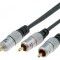 Cablu Jack 3.5mm la RCA x2 15m Negru