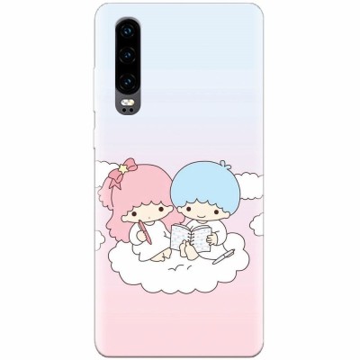 Husa silicon pentru Huawei P30, Little Twins On Cloud foto
