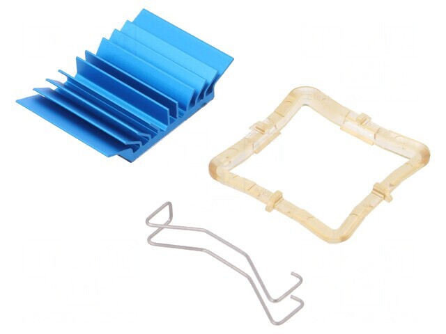 Radiator Extrudat cu Aripioare BGA Albastru 29x29mm