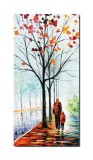 Cumpara ieftin Tablou pictat manual, De mana cu mama, 80x40cm ulei in cutit efect 3D, Superb