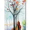 Tablou pictat manual, De mana cu mama, 80x40cm ulei in cutit efect 3D, Superb