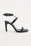 Karl Lagerfeld sandale de piele BELVIA culoarea negru, KL32914