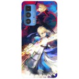 Husa compatibila cu Motorola Edge 20 Lite model Saber Fate Grand Order, Silicon, TPU, Viceversa